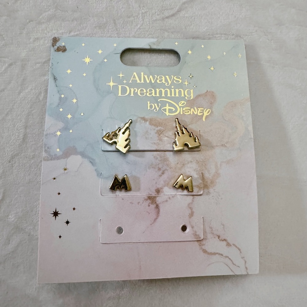 Disney Parks New Gold Tone Earrings- NWT